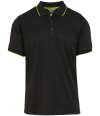 RG456 (TRS264) Navigate Polo Shirt Black / Lime Green colour image